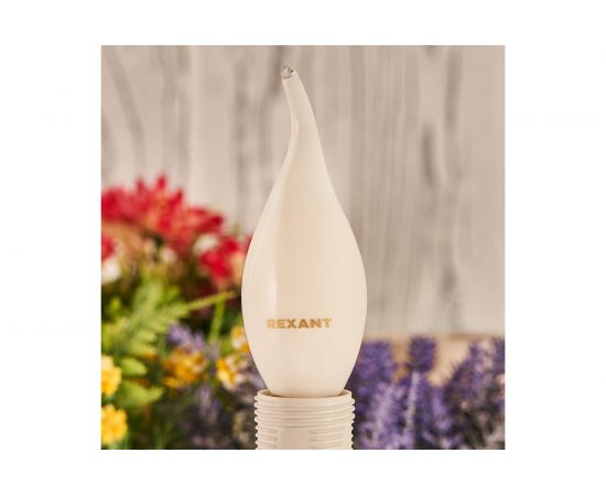 Филаментная ла��па REXANT Свеча на ветру CN37 9.5 Вт 4000K E14 матовая колба 604-114 – изображение 2