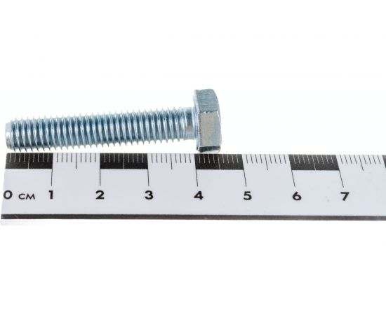 Болт Стройметиз М8х40 DIN 933, класс прочности 8.8, цинк уп. 3 шт 3021651 – изображение 4