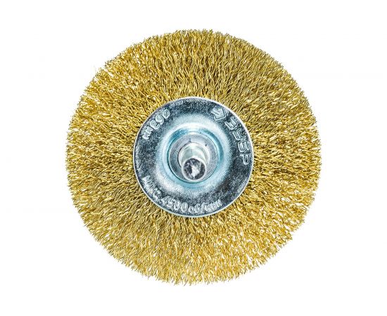Щетка дисковая (63 мм; 0.3 мм; витая латунированная стальная проволока) для дрели ЗУБР 3520-063_z02 – изображение 4