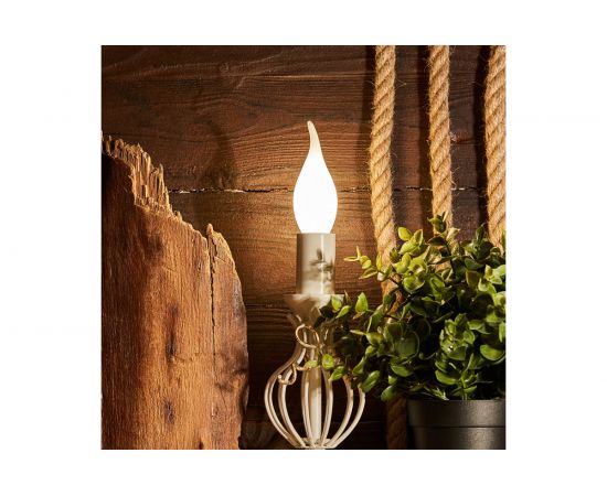 Филаментная ла��па REXANT Свеча на ветру CN37 9.5 Вт 4000K E14 матовая колба 604-114 – изображение 4