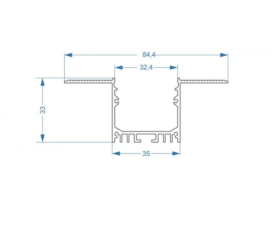 Алюминиевый профиль Ardylight под шпаклевку ALS-LINE 32 2.5 с экраном – изображение 4