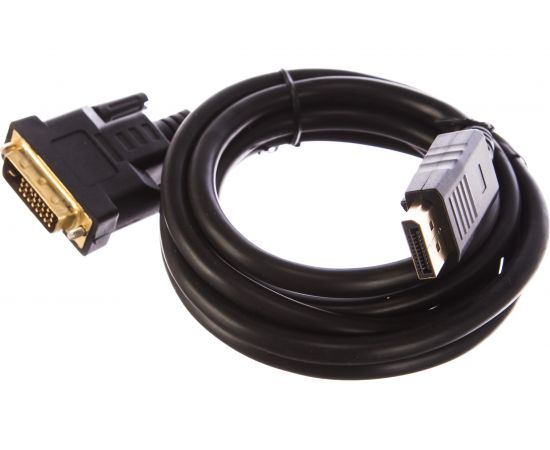 Кабель DisplayPort-DVI Cablexpert, 1.8м, 20M/25M, черный, экранированный, пакет, CC-DPM-DVIM-6 – изображение 5