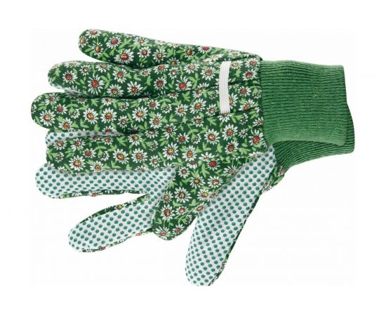 Садовые перчатки PALISAD х/б ткань с ПВХ точкой, манжет, M PALISAD 67762 