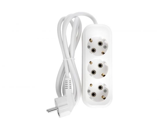 Бытовой удлинитель АБК-СИЛА 3 гнезда с заземлением 1,5м ПВС 3х1мм кв. 16А/220В/3500Вт 1шт 2200505 