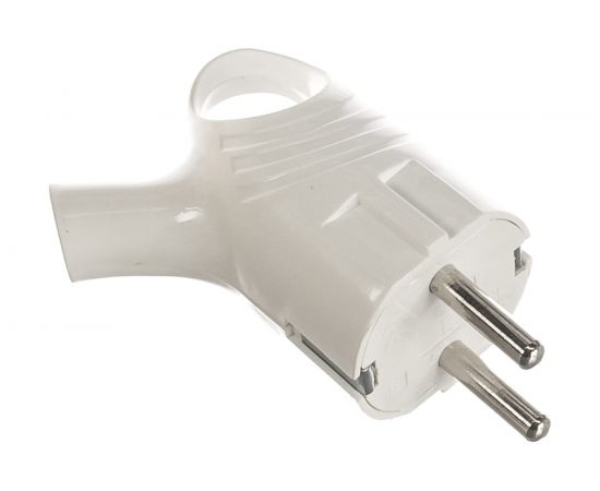 Угловая вилка ЭРА Vx4-W Vx4 с/з с кольцом 16A белая Б0039676 