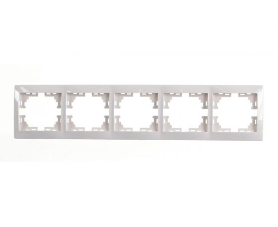 Пятиместная горизонтальная рамка LEZARD MIRA б/ вст белый 701-0200-150 – изображение 2