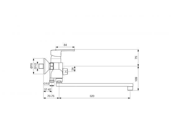Смеситель для ванны/душа VIDIMA Уно BA320AA – изображение 2