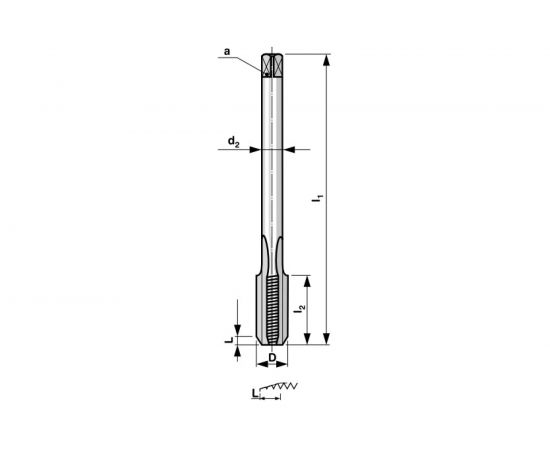 Машинный метчик Bucovice Tools М 6 Шаг 1.0 мм HSS 104060 – изображение 2