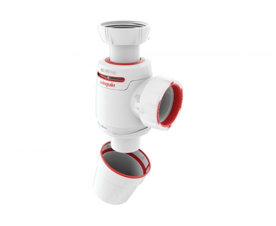 Сифон WIRQUIN NEO AIR с выпуском 1 1/4х40 мм и гофротрубой L800 мм., 40х40/50 мм 30987079 – изображение 2