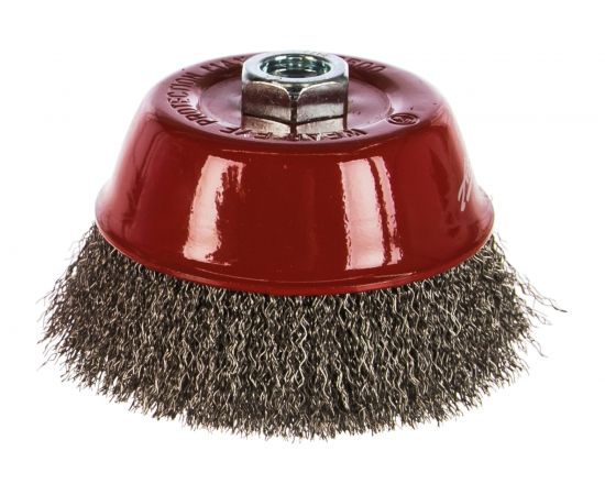 Щётка чашеобразная, гофрированная проволока №153 (125 мм; M14) для УШМ АТАКА 34723 – изображение 3