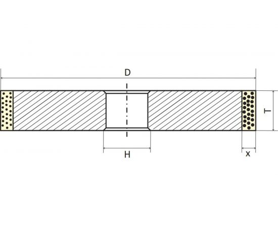 Круг алмазный шлифовальный 1А1 (150x10x5х32 мм, 100/80, АС6 В2-01 100%) КристАл Лтд 31915 – изображение 3