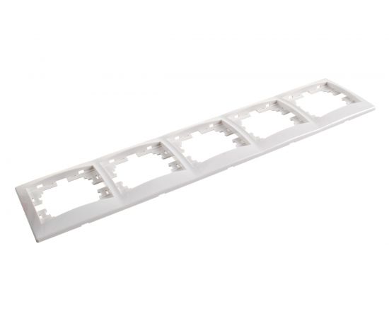 Пятиместная горизонтальная рамка LEZARD MIRA б/ вст белый 701-0200-150 – изображение 3