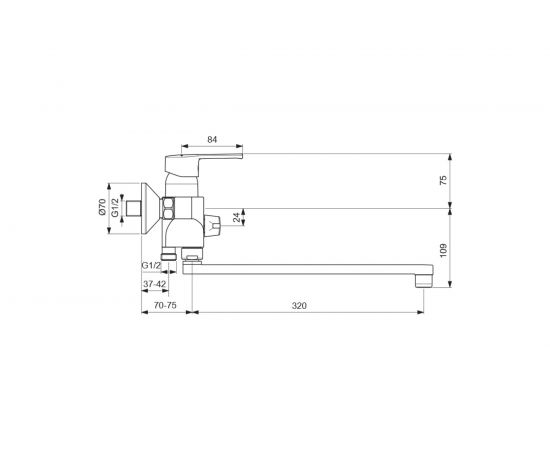 Смеситель для ванны/душа VIDIMA Уно BA320AA – изображение 3