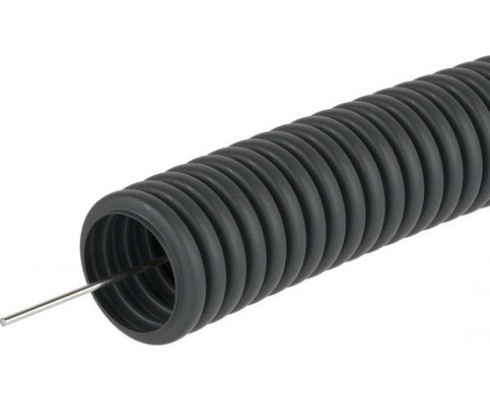 Гибкая гофрированная труба DKC ПНД д.16мм, лёгкая, с протяжкой, 100 м, цвет чёрный 71716 – изображение 3