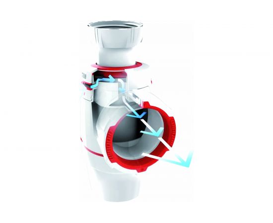 Сифон WIRQUIN NEO AIR с выпуском 1 1/4х40 мм и гофротрубой L800 мм., 40х40/50 мм 30987079 – изображение 4