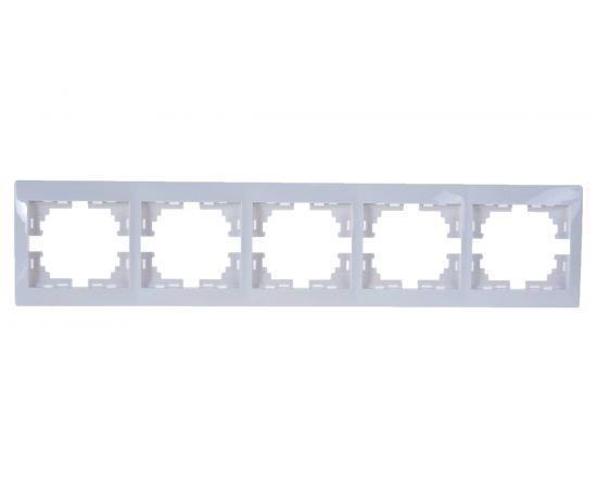 Пятиместная горизонтальная рамка LEZARD MIRA б/ вст белый 701-0200-150 – изображение 4