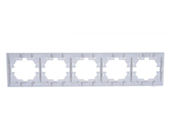 Пятиместная горизонтальная рамка LEZARD MIRA б/ вст белый 701-0200-150 – изображение 5