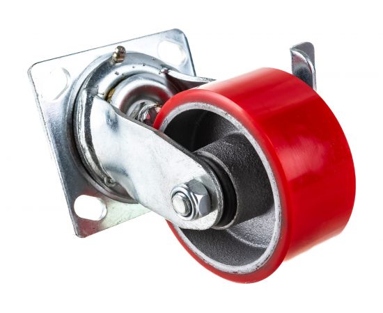 Колесо большегрузное полиуретановое поворотное с тормозом SCPB42 100 мм MFK-TORG 1044100 – изображение 5