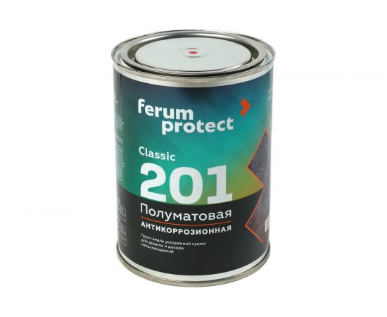 Быстросохнущая грунт-эмаль по ржавчине Ferumprotect-201 Красная ПОЛУМАТОВАЯ 0,9 кг ЗОР00010308 