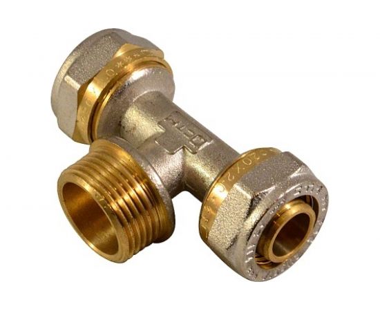 Тройник СТМ наружняя резьба, 16х1/2х16 CTM01612 