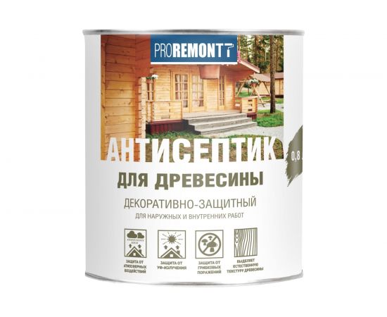 Антисептик Proremontt деревозащитное средство бесцветный 0,8 л Лк-00004606 