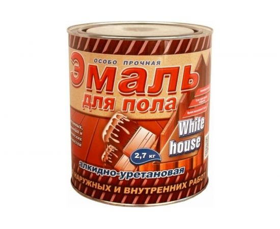 Алкидно-уретановая эмаль для пола White House (шоколадная; 2.7 кг) 15387 