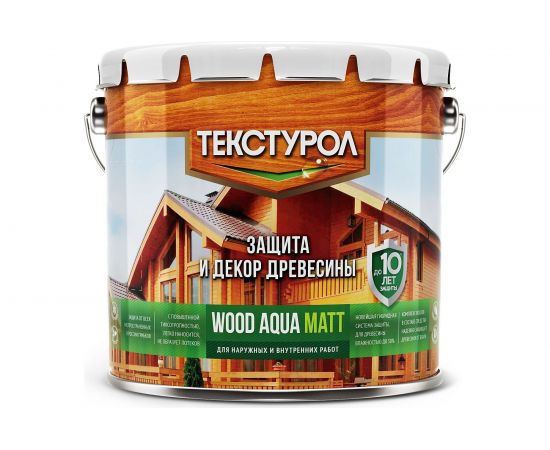 Деревозащитное средство на водной основе Текстурол WOOD AQUA MATT сосна 2,5л Лк-00008229 