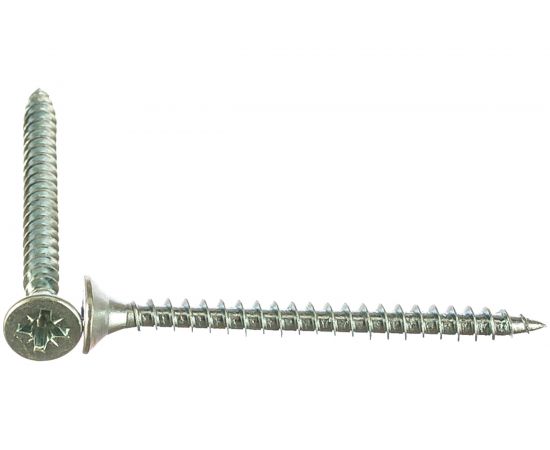 Потайной универсальный шуруп Метизный двор 6,0x70, оцинкованный, 100 шт. 4690441023049 