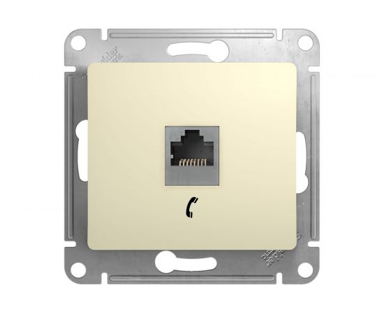 Механизм телефонной розетки Schneider Electric 1-м RJ11 GLOSSA беж. SchE GSL000281T 