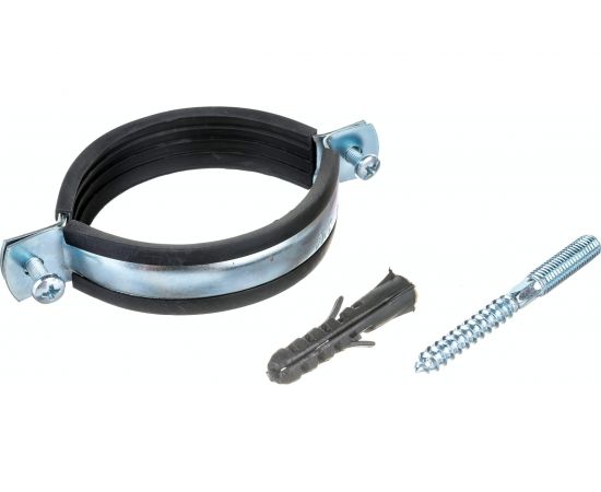 Металлорезиновый хомут с дюбелем и шурупом СТМ 2-1/2 75-80 мм CHSR0212 