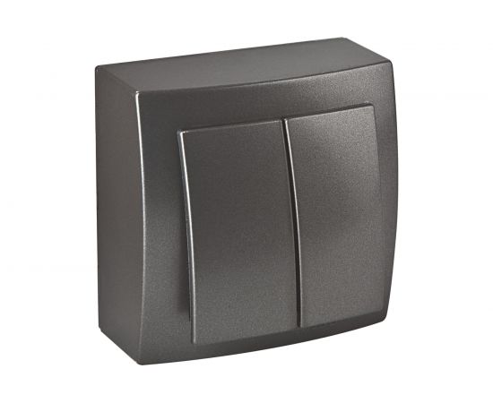 Выключатель NILSON 2ОП антрацит Themis metallic 26161003 