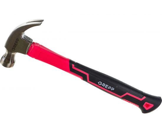 Молоток Ladina-гвоздодер фибергласовая двухкомпонентная рукоятка, 227 г. 303-001 