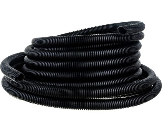 Гофрированная труба Экопласт ПНД, тяжелая, с зондом, диаметр 32 мм, цвет черный 21132 – изображение 2