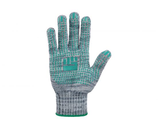 Трикотажные перчатки Фабрика перчаток, стандарт, с ПВХ, 7.5 класс, 5 нитей, серые, р.М 5-75-СТ-СЕР-(M) – изображение 2