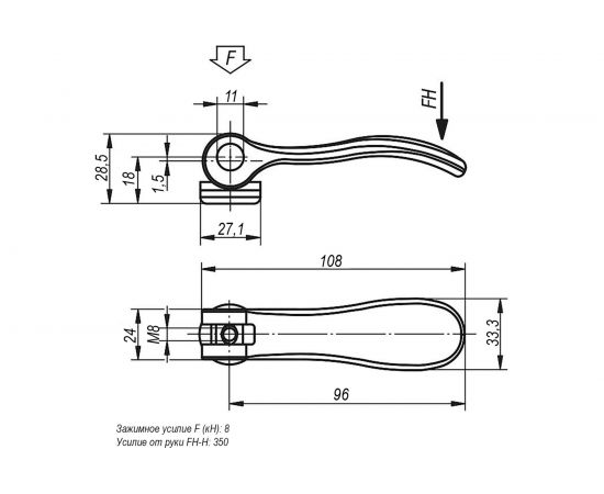 Эксцентриковая рукоятка KIPP K0005.2501108 – изображение 2