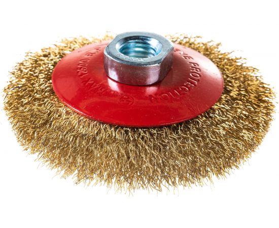 Корщетка-колесо с наклоном (100 мм; М14) для УШМ FIT IT 39050 – изображение 3