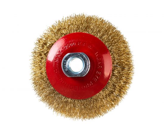 Корщетка-колесо с наклоном (100 мм; М14) для УШМ FIT IT 39050 – изображение 4