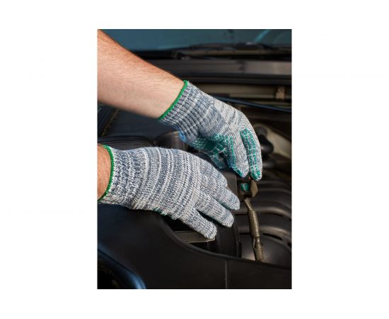 Трикотажные перчатки Фабрика перчаток, стандарт, с ПВХ, 7.5 класс, 5 нитей, серые, р.М 5-75-СТ-СЕР-(M) – изображение 5