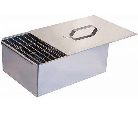 Двухъярусная коптильня с поддоном TEHNOLIT 48х28х17см 