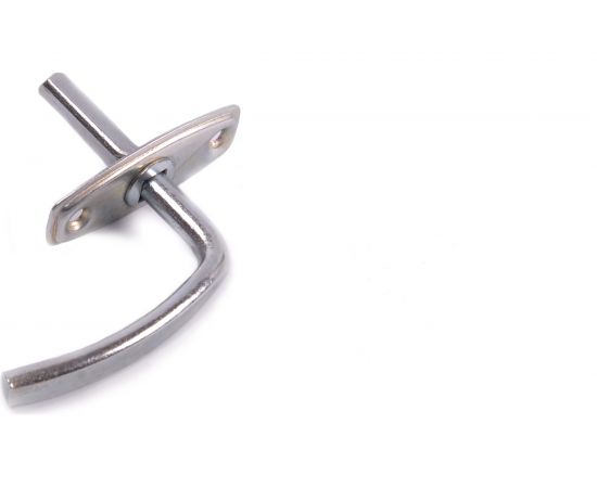 Ручка врезной завертки Скобис Р-1 цинк белый, 50 шт. 4680016801127 