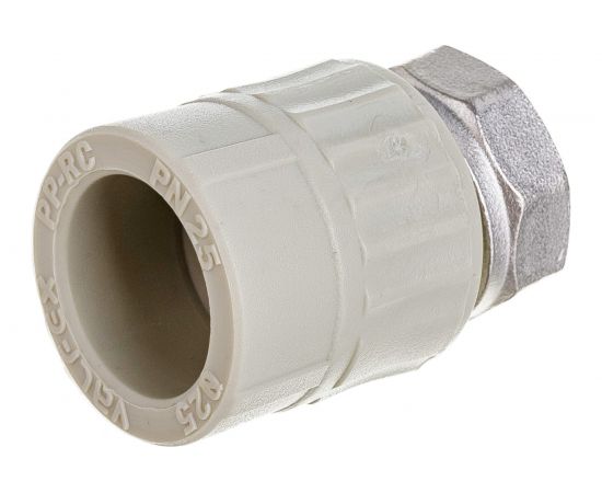 Муфта комбинированная с накидной гайкой VALFEX PP-R серая, 25 мм х3/4"" 10139025Г 127-0378 