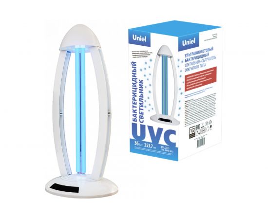 Ультрафиолетовый бактерицидный светильник Uniel 36W/UVCB WHITE настольный UGL-T02A 