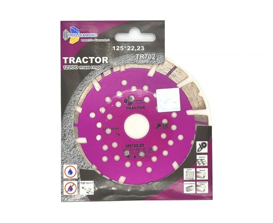 Диск алмазный отрезной Tractor (125х22.2х12 мм) TRIO-DIAMOND TR702 