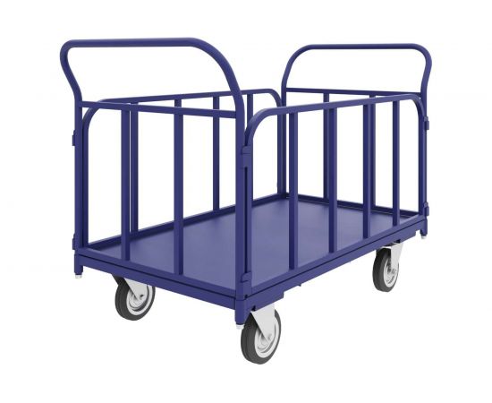 Тележка RUSKLAD платформенная с трубчатыми бортами ТБ 5 (700x1200) d160мм 