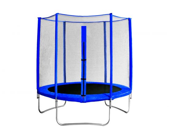 Батут с защитной сеткой КМС Trampoline 8 диаметр 2.4 м, синий СГ000005077 