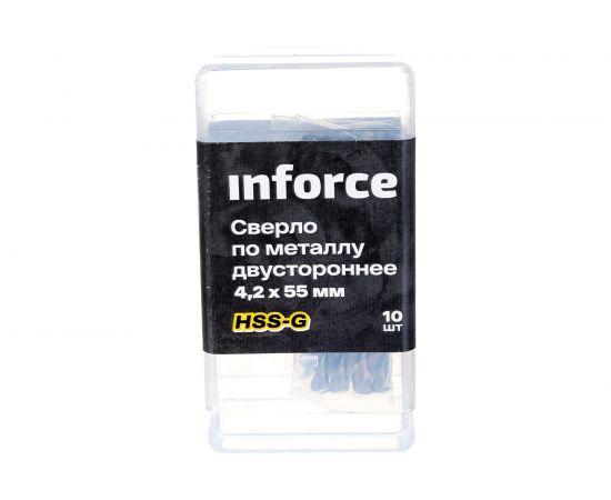 Сверло по металлу двустороннее HSS-G 4.2х55 мм, 10 штук в упаковке Inforce 11-01-724 – изображение 17