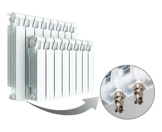 Радиатор RIFAR Monolit Ventil 500 х 8 сек НП прав MVR 50мм RM50008НП50 – изображение 2