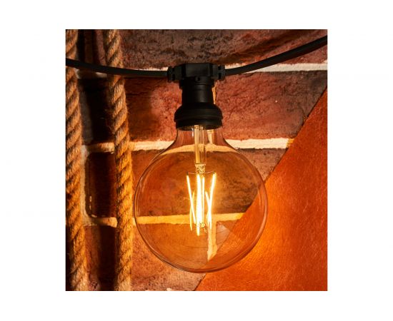 Филаментная лампа REXANT Груша A125 11.5 Вт 2400K E27 золотистая колба 604-144 – изображение 2