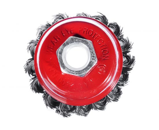 Щетка металлическая чашка (65 мм; М14; крученая проволока) для УШМ ЕРМАК 656-044 – изображение 3