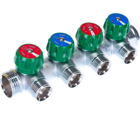 Регулирующий коллектор STOUT 1, 4 отвода 3/4 ЕК SMB-6850-013404 RG008UJF5BAVQ8 – изображение 3